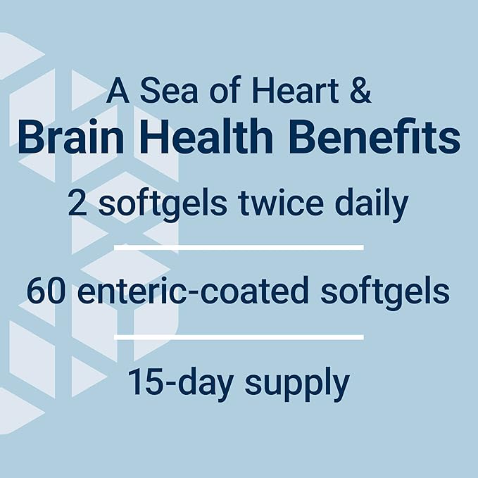 Life Extension Super Omega-3 EPA/DHA Fish Oil, Sesame Lignans & Olive Extract – Heart Health, Brain Health, Inflammation Health Support, Gluten-Free, Enteric-Coated, Non-GMO, 60 Softgels