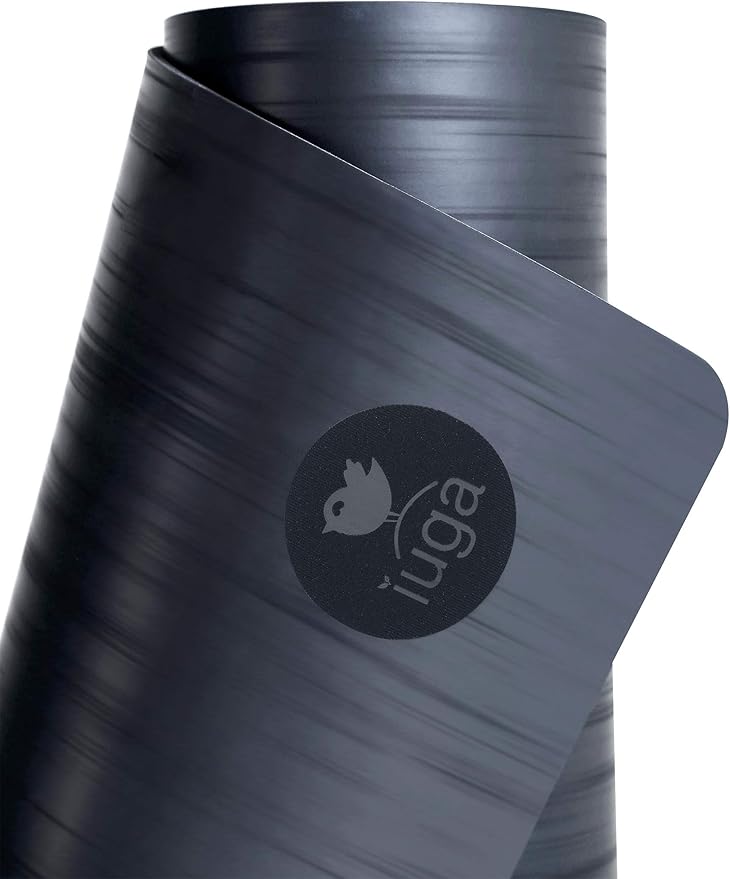 IUGA Pro Yoga Mat Non Slip Hot Yoga Mat Anti-tear Exercise Mat Eco Friendly Yoga Mats with SGS Certified Material Free Carrying Strap Included