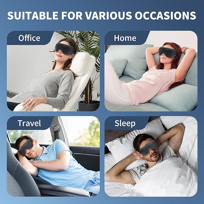 Heated Eye Mask, Zinpaza Microwave Warm Compress for Eyes Moist Heat Eye Compress Warm Eye Compresses Eye Heating Pad Hot Eye Mask for Dry Eyes Relief Stye Blepharitis MGD