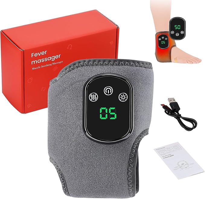 Soleva Foot Massager,3-in-1 Wireless Foot Massager with Heat, Cordless Ankle Wrap, 3 Vibration Modes & 5 Heat Levels, for Plantar Fasciitis & Achilles Tendinitis Relief(Color:1pcs)