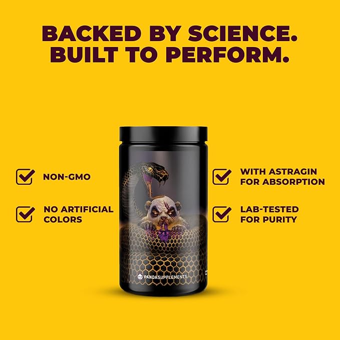 Undergound Bio Labs: Panda Supps Pandamic, Extreme Pre Workout for Maximum Performance, Pump, and Focus (40 Scoops) (Grape Bubblegum)
