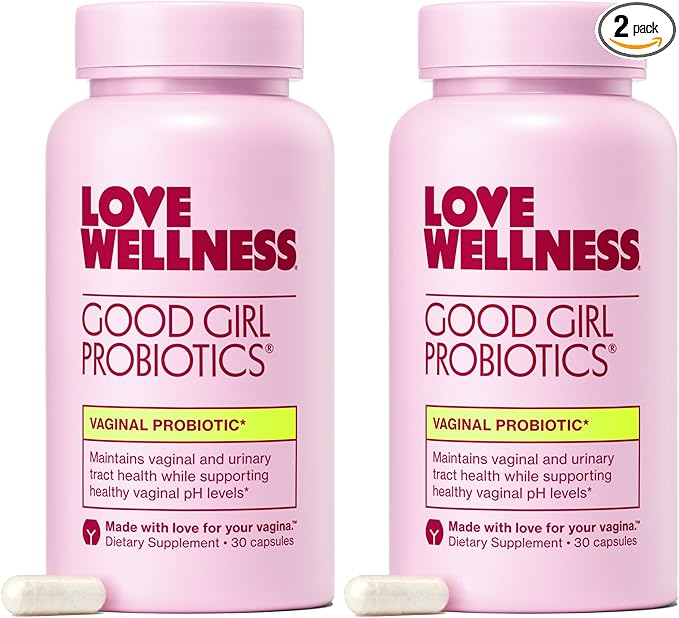 Love Wellness Good Girl Probiotics | Women’s Vaginal Health & pH Balance Supplement | 9-Strain Probiotic for Urinary Tract, Yeast, Odor & Immune Support | Gluten-Free | 60 CT, 60-Day Supply