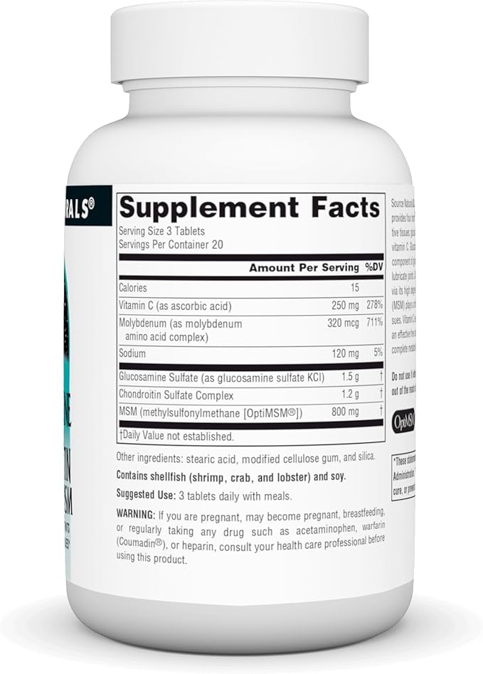 Source Naturals Glucosamine Chondroitin Complex with MSM, 60 Tablets