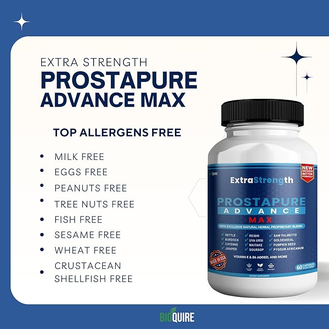 ProstaPure Advance Max Extra Strength Prostate Health Support Supplement, Saw Palmetto, Vegan, Non-GMO, Gluten-Free – 300 Capsules (5 Pack)
