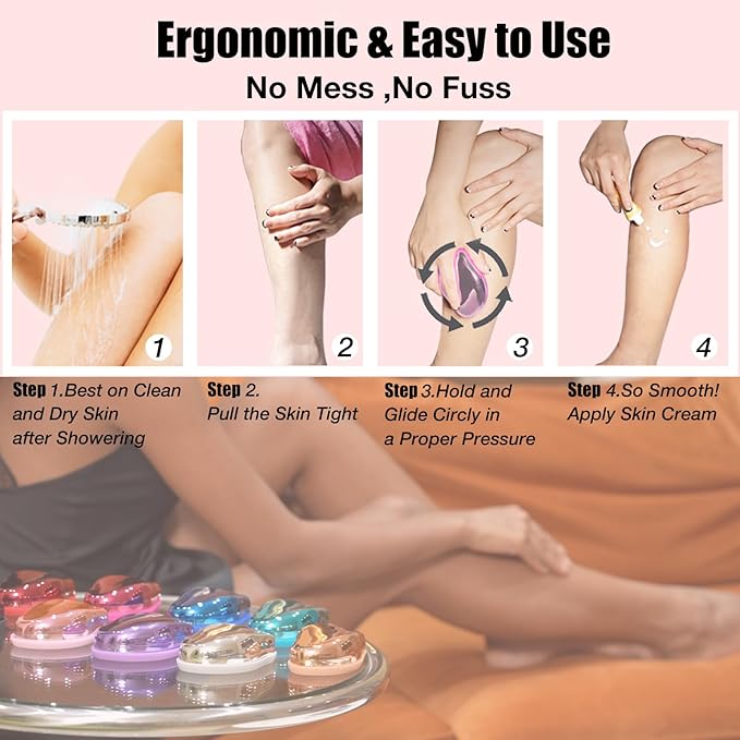 Crystal Hair Eraser,Upgraded Painless Crystal Hair Remover,Effective Nano Glass Hair Removal Device and Skin Exfoliation,Body Epilator for Women and Men(Light Pink)