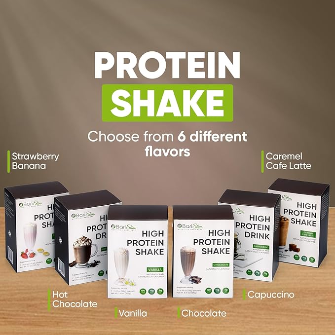 BariSlim Bariatric High Protein Drink Mix - Promotes Muscle Recovery & Healthy Lifestyle - Low Sugar & Low Carb - Ideal for Bariatric Patients & Post-Weight Loss Surgery Support | Hot Chocolate (9 oz)