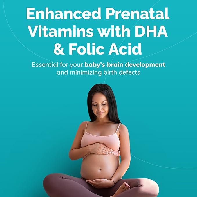 Conceive Plus Prenatal Vitamins for Women Supplement - Multivitamin With Folic Acid for Pregnancy Vegan, Choline, Iron - Pre Natal Vitamins DHA, Non GMO - Maternity Vitamin for Brain & Eye 60 Capsules