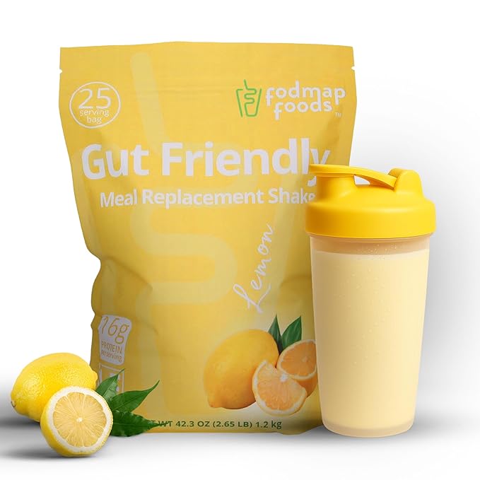 Certified Protein Shake Powder Meal Replacement – Gut Friendly 16g Plant Based Protein, Low Fermentation, Gluten-Free High Protein Meal Replacement Shake Powder | 25 Servings 44.1oz