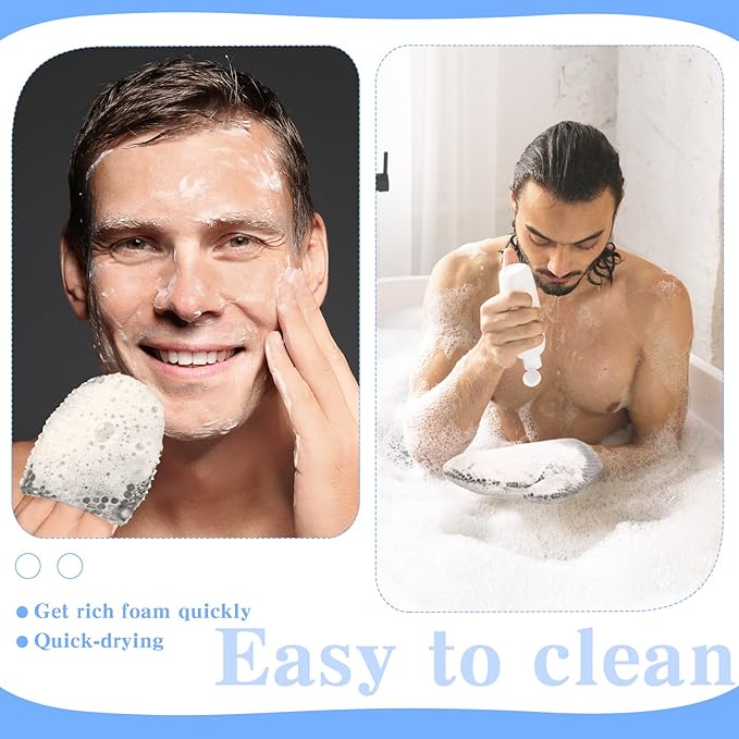 Vesici 2 Pcs Honeycomb Exfoliating Glove Set Exfoliating Bath Mitt Honeycomb Face and Body Scrubber Shower Mitt Sponges for Cleaning Body Shower Face Skin Beauty Spa(Gray)