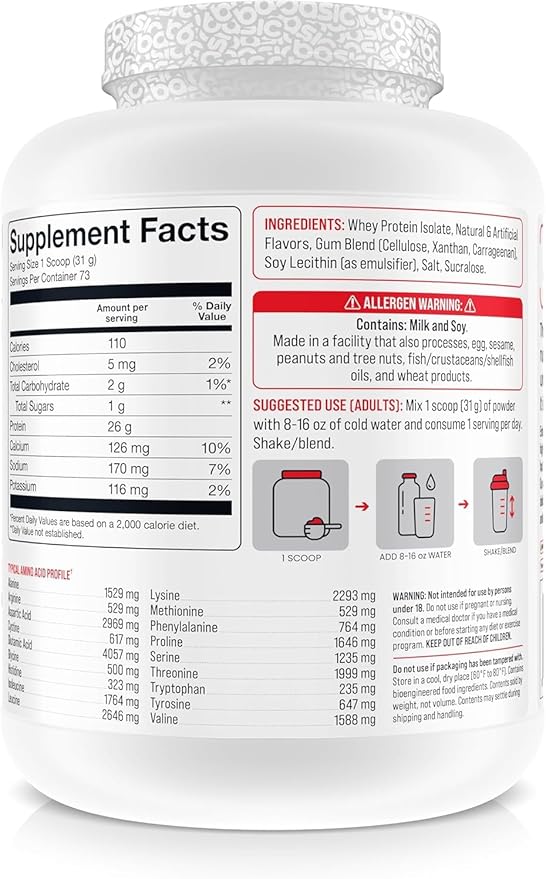 Basic Whey Protein Isolate, 26g Protein, 0g Fat, Gluten-Free, RBST-Free, Rapid Absorption, 110 Calories (5 Pound, Salted Caramel Cold Brew)