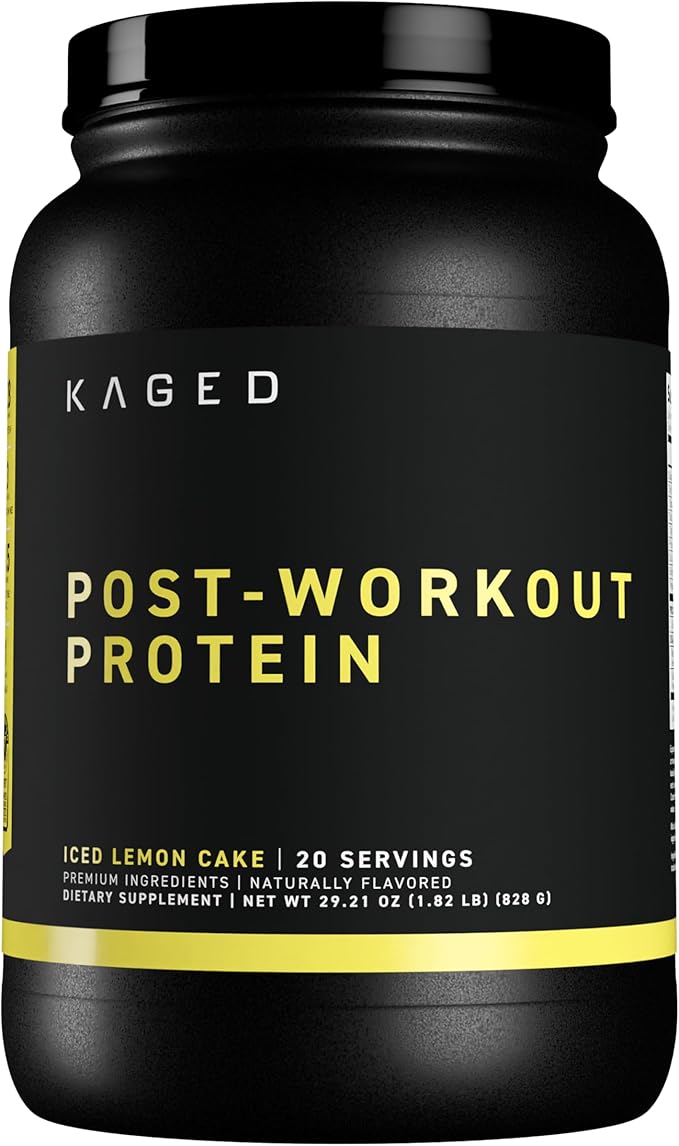 Kaged Post Workout Protein Powder | Iced Lemon Cake | Whey Protein, Creatine, Glutamine & Betaine | Re Recovery Drink | Supports Muscle Building | Supplements for Men & Women | 20 Servings