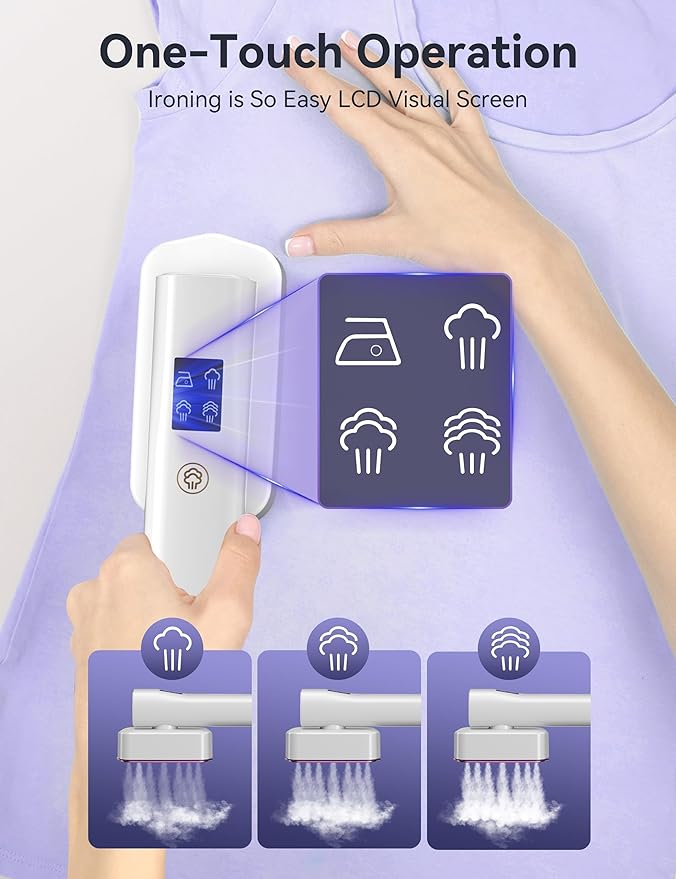 Steamer for Clothes,Sundu Portable Iron Travel Clothes Steamer 15s Fast Heat-up,100ml Water Tank,20 Minutes of Continuous Ironing Removes Wrinkle for Home,Office and Travel-White