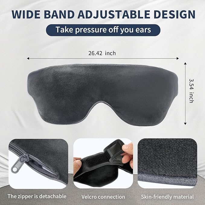 Heated Eye Mask, Zinpaza Microwave Warm Compress for Eyes Moist Heat Eye Compress Warm Eye Compresses Eye Heating Pad Hot Eye Mask for Dry Eyes Relief Stye Blepharitis MGD
