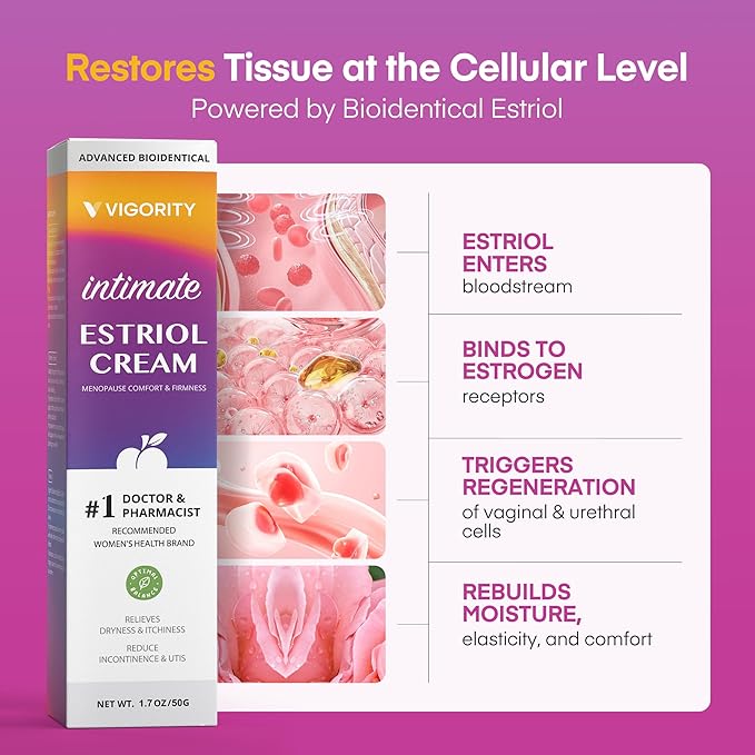 Vigority Bioidentical Estriol Cream for Women - Intimate Estriol Cream for Women - 50g / 1.76 oz