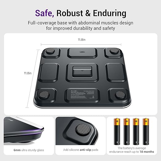 Bathroom Scales Digital Weight, Topnotch Quality 450lb Weight Scale, Most Accurate to 0.05lb, Automatic Weighing Scale for Body Weight, Baby, Pet, Larger LED, Sturdy and Durable Base Machine