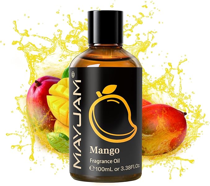 100ML/3.38FL.OZ Mango Fragrance Oils with Glass Dropper, Essential Oils for Diffusers for Home, Long Lasting Scented Oils for Diffusers Soap Candle Making