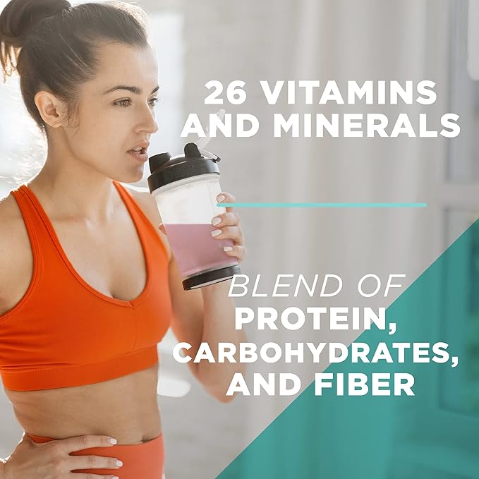 AdvoCare Meal Replacement Shake - Convenient, Delicious Shake Mix with Vitamins, Fiber & Protein - Contains Whey Protein, Oat Fiber, Biotin & More - Berry, 14 Pouches