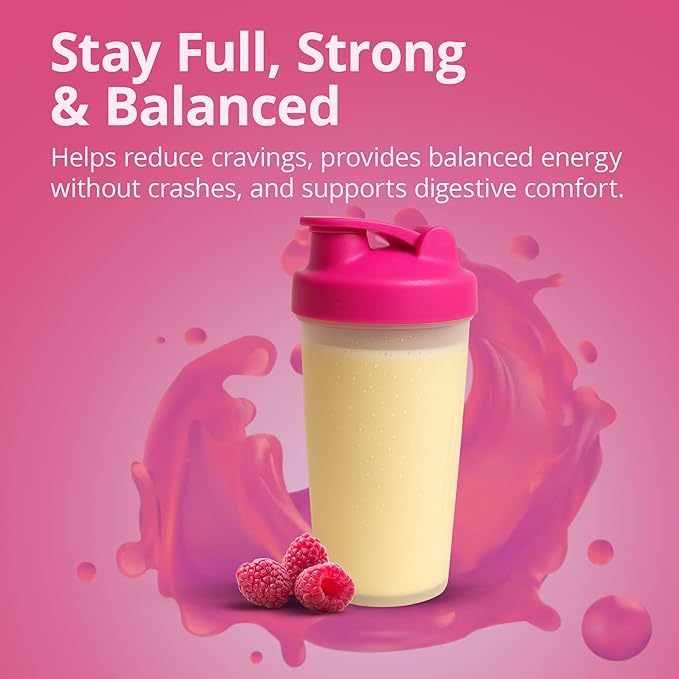 Certified Protein Shake Powder Meal Replacement – Gut Friendly 16g Plant Based Protein, Low Fermentation, Gluten-Free High Protein Meal Replacement Shake Powder | 25 Servings 44.1oz