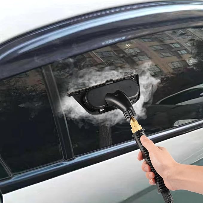 Handheld Steam Cleaner Portable High-pressure Steam Cleaner with 3 Brushes and 1 Glass Scraper Quickly Generates High-temperature Steam to Deeply Clean Kitchens and Car Seats