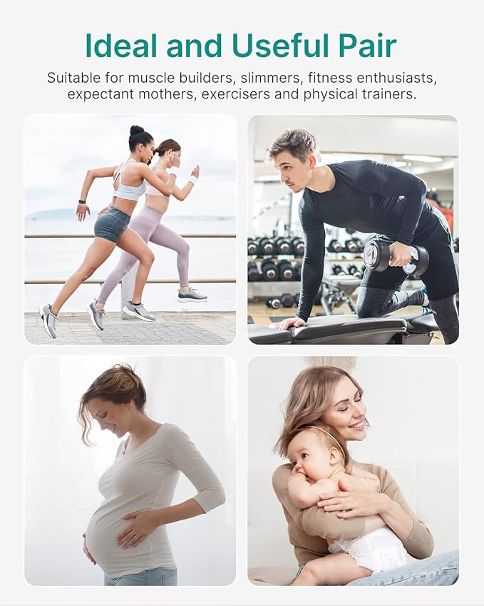 FITINDEX Smart Scale and Tape Measure, Digital Bathroom Scale & Body Tape Measure Sync with APP, Bluetooth Weighing Machine, Body Composition Analyzer, for Health Care