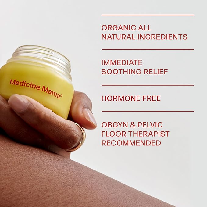 VMAGIC by Medicine Mama Organic Vulva Balm – Intimate Skin Care, Menopause Support – Relieves Feminine Dryness, Itching & Irritation – Hormone Free, Vaginal Moisturizer for Women – 2-pack (2 oz ea)