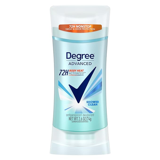 Degree Men and Women Antiperspirant Deodorant Bundle with 72-Hour Sweat & Odor Protection, MotionSense and Body Heat Activated Technologies, Black+White 2 Count 2.7 oz and Shower Clean 2.6 oz