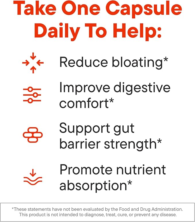 Daily Nouri Digestive Support Probiotic | Bloating & Gas Relief, Digestive Comfort, Gut Health | 3 Probiotic Strains & Vegan Omega Oil | 30-Day Supply