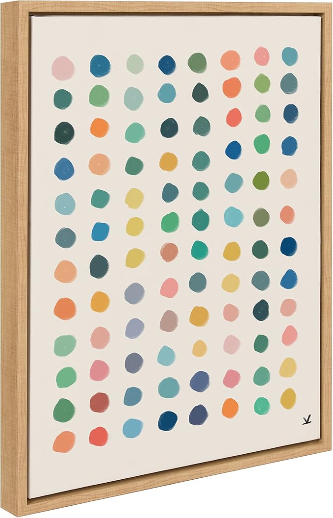 Kate and Laurel Sylvie Meditation 3 Framed Canvas Wall Art by Kelly Knaga, 18x24 Natural, Decorative Modern Art Print for Wall