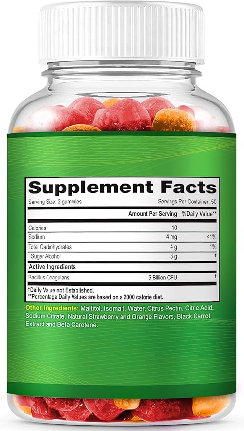 Probiotic Gummies for Adults and Kids Max Strength 5 Billion CFU | Organic Sugar Free Gummies for Digestive Health | 100 Count Vegan Gluten Free Chewable Probiotics Gummies for Men Women and Children
