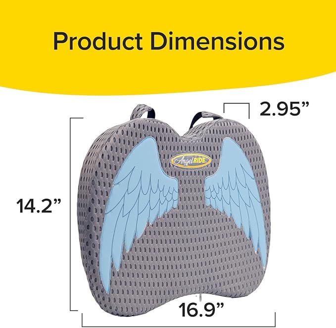 Extra Thick, Ultra-Comfy Edition Auto Cushion w/Memory Foam, AS-SEEN-ON-TV, Lumbar Support Helps Relieve Pressure, Molds to Anyone, Washable Cover, Drive in Heavenly Comfort, Any Vehicle