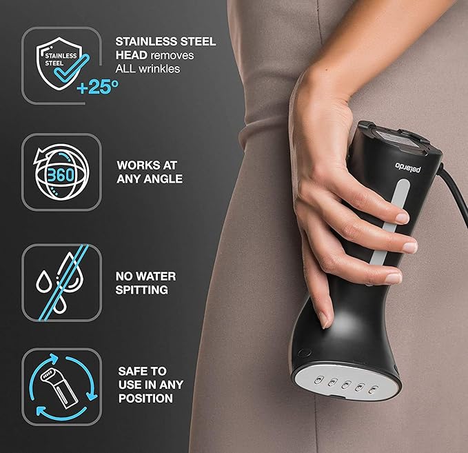 Travel Size Compact Travel Garment Steamer for Clothes to Go and Home Safe for Any Fabrics - Portable Handheld Steamer Powerful Steam Generator Iron for Clothes Best for Travel, 110V