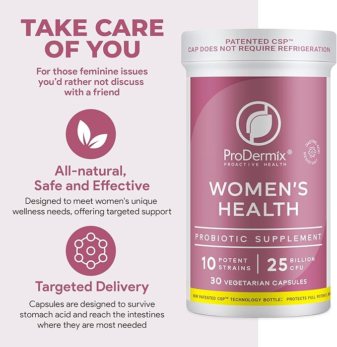 Probiotics for Women, Vaginal Probiotic, Promotes PH Balance, UT Health, 25 Billion CFU, Once Daily Womens Supplement, Kosher, 30 Capsules (30 Capsules)