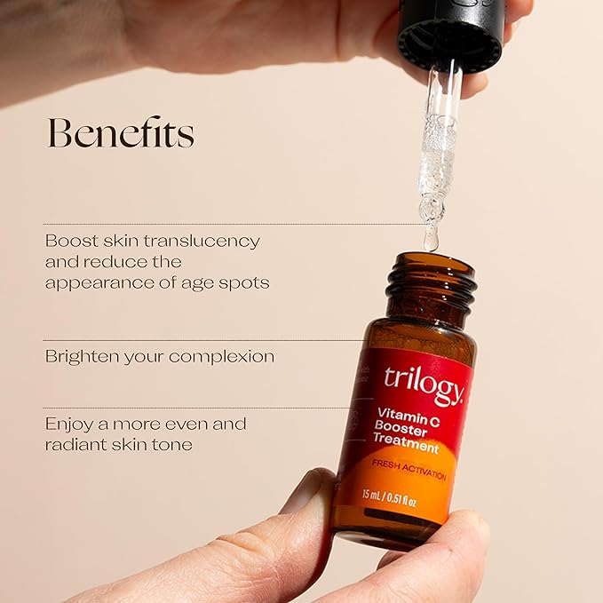 Trilogy Vitamin C Booster Treatment, Illuminating Serum with Hyaluronic Acid, 0.51 fl oz