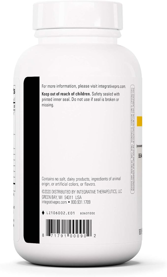 Integrative Therapeutics Similase BV - Digestive Enzyme Supplement for Digestion of Beans & Vegetables* - Digestion Supplement with Alpha-Galactosidase Enzyme* - 180 Vegetable Capsules