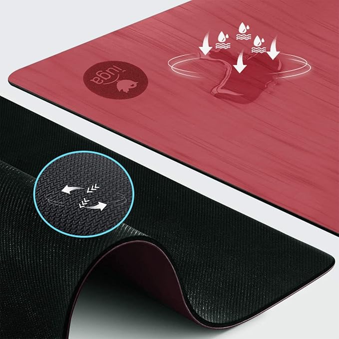 IUGA Pro Yoga Mat Non Slip Hot Yoga Mat Anti-tear Exercise Mat Eco Friendly Yoga Mats with SGS Certified Material Free Carrying Strap Included