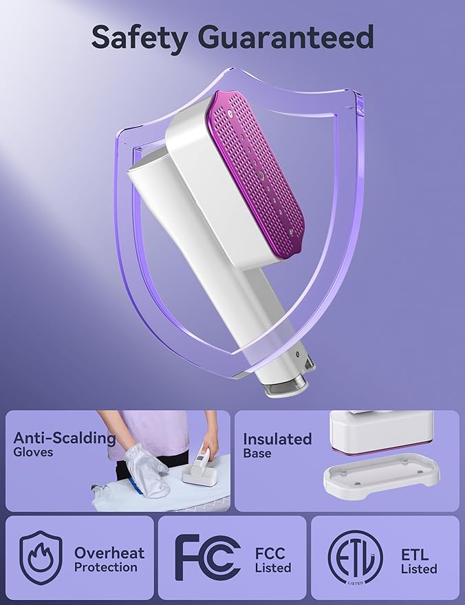 Steamer for Clothes,Sundu Portable Iron Travel Clothes Steamer 15s Fast Heat-up,100ml Water Tank,20 Minutes of Continuous Ironing Removes Wrinkle for Home,Office and Travel-White