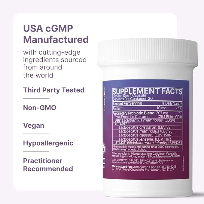 Microbiome Labs Pregnancy Support - Prenatal Probiotic Dietary Supplements - Support Gut Health, Vaginal Comfort, Postnatal Wellness & Infant Health Through Breast Milk (30 Capsules)