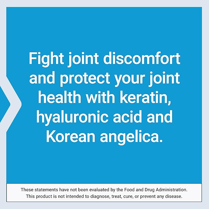 Life Extension Fast-Acting Joint Formula, Keratin, Korean Angelica, hyaluronic Acid, Joint discomfort Relief, Non-GMO, Gluten-Free, 30 Capsules