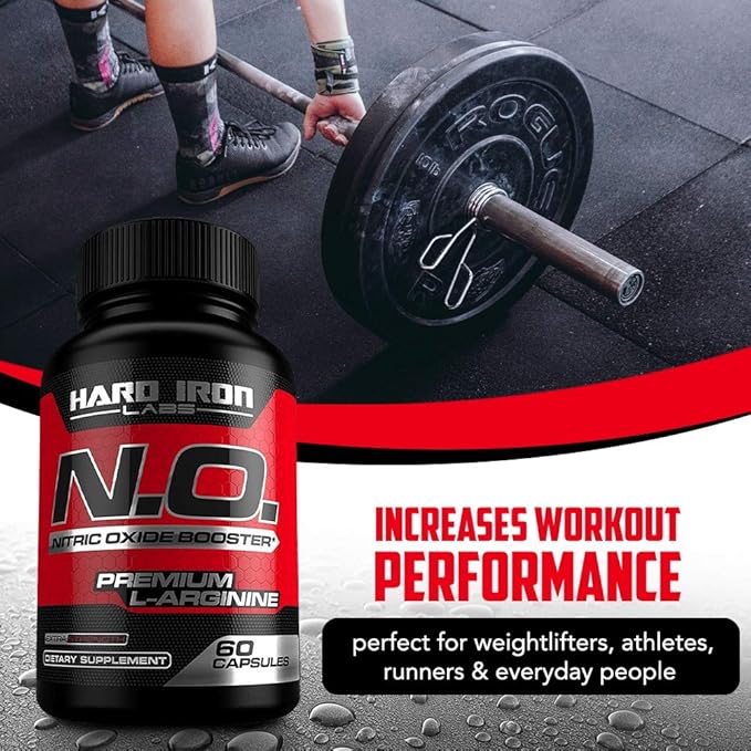 N.O. Nitric Oxide Booster with L-Arginine, L-Citrulline, Beta Alanine, AAKG - Non-GMO, Gluten-Free, Vegan - Pre-Workout Supplement for Muscle Growth, Stamina, Energy, Pumps, Vascularity - 120 Capsules