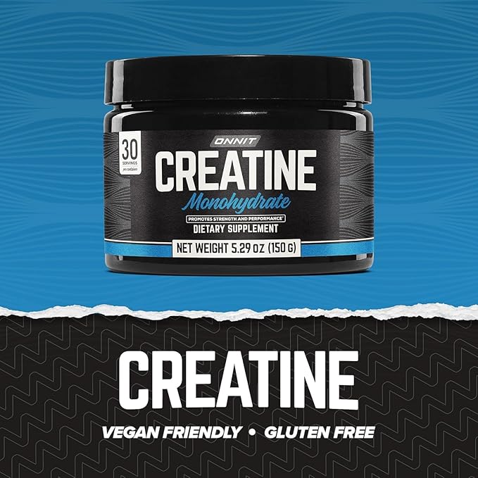 ONNIT Creatine Monohydrate Powder – 5g Premium Creatine for Muscle Strength, Power & Lean Mass, Supports Brain Health & Cellular Energy, Unflavored, 30 Servings, 5.29 oz (2-Pack)