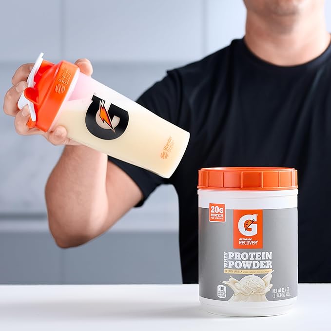 Gatorade Whey Protein Powder, 20 Servings Per Canister, 20 g of Protein Per Serving, Vanilla, 19.7 Oz