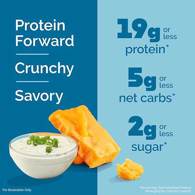 Quest Nutrition Cheese Lovers Variety Pack, Nacho Tortilla Style Protein Chips x4, Cheddar & Sour Cream Chips x4, Cheddar Blast Crackers x4, 12 Count