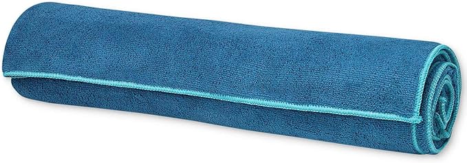 Gaiam Stay Put Yoga Towel Mat (Fits Over Standard ) Size - 68"L x 24"W, Lake