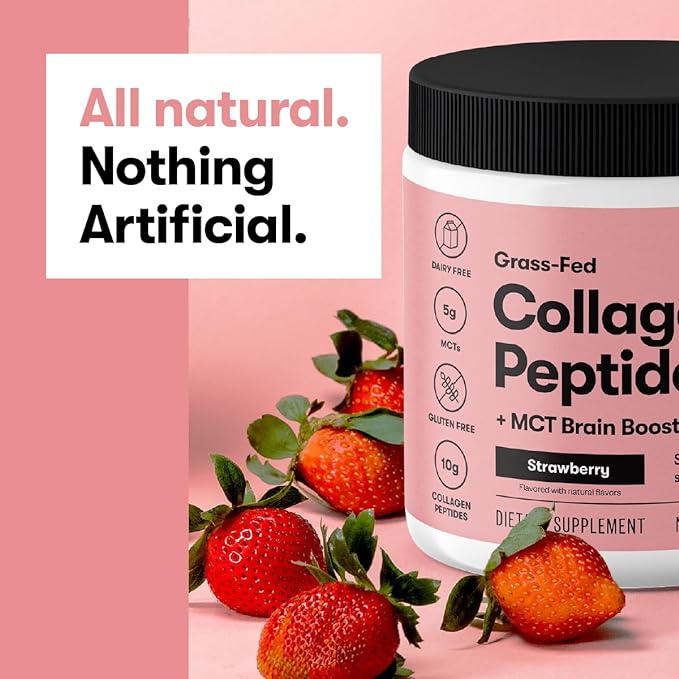 Perfect Keto Collagen Peptides Protein Powder with MCT Oil, Hydrolyzed Collagen, Type I & III Supplement, Gluten Free Grass Fed, Low Carb, Keto Coffee Creamer, Collagen for Women & Men, Peanut Butter