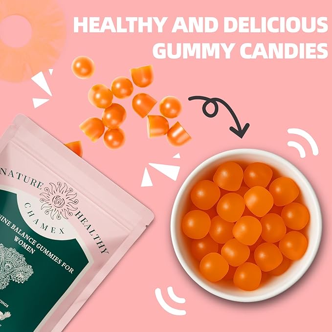 Premium Feminine Balance Gummies for Women - Hawaiian Pineapple Gummies for Women ph, Support Probiotic - Immune Health - Gluten-Free with Vegetarian Friendly - Vitamin C - 60 Count