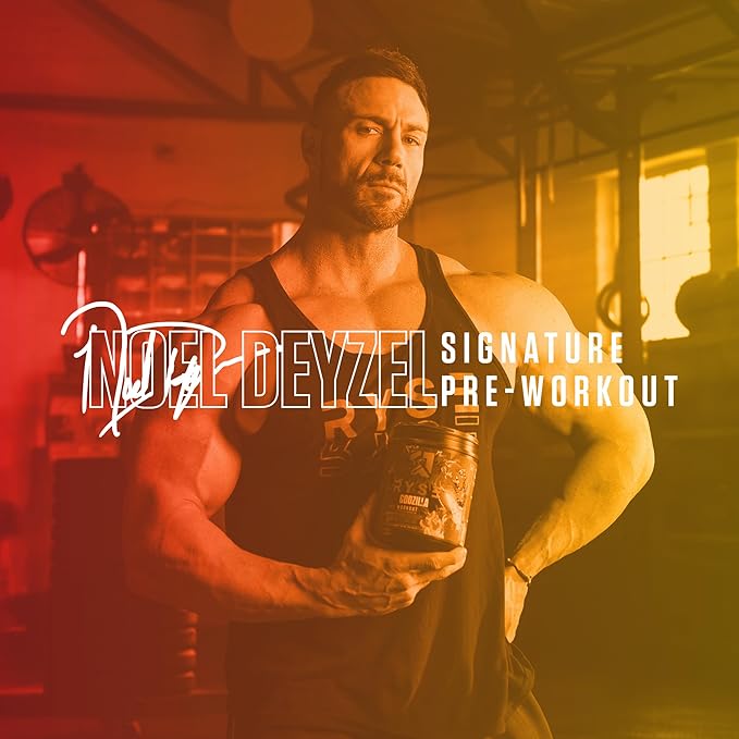 RYSE Godzilla X Noel Deyzel Pre Workout Powder - Strawberry Mango - 400mg Caffeine, High Stim Pre-Workout for Men & Women with Citrulline & Beta Alanine - Energy, Pump & Focus - 20/40 Servings