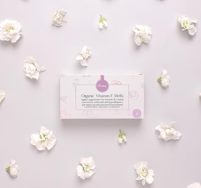 Femallay Organic Vaginal Moisturizing Suppository Melts - 100% Natural Suppositories for Vaginal Odor and Dryness Relief, Ultra-Hydrating Fast-Acting Comfort (Unscented- 2 Pack)