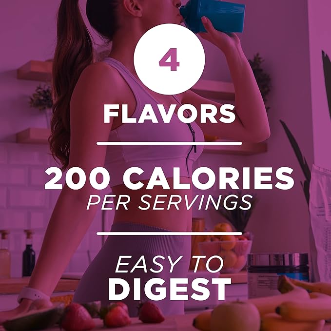 AdvoCare Meal Replacement Shake - Convenient, Delicious Shake Mix with Vitamins, Fiber & Protein - Contains Whey Protein, Oat Fiber, Biotin & More - Berry, 14 Pouches