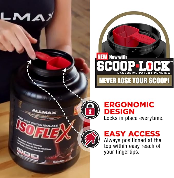 ALLMAX Nutrition - ISOFLEX Whey Protein Powder, Whey Protein Isolate, 27g Protein, Chocolate Mint, 2 Pound
