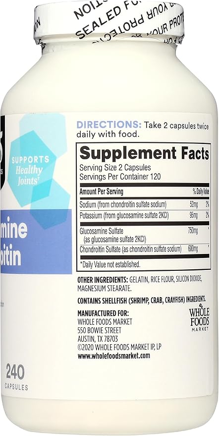 365 by Whole Foods Market, Glucosamine Chondroitin, 240 Count